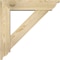 Ekena Millwork Traditional Traditional Rough Sawn Bracket w/ Offset Brace, Douglas Fir, 6"W x 24"D x 24"H BKT0604X24X24TRA01RDF - alternate 3